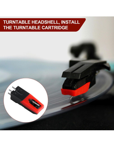 4 Cartuchos Universales para Tocadiscos Aguja Reemplazo ABS