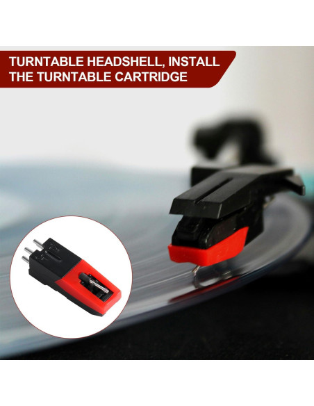 4 Cartuchos Universales para Tocadiscos Aguja Reemplazo ABS