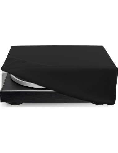 Cubierta de Polvo para Tocadiscos MUTUSHI 45.72x38.1cm Negra