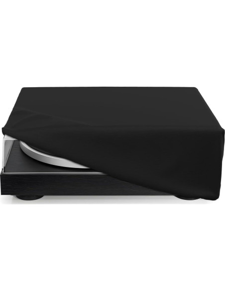 Cubierta de Polvo para Tocadiscos MUTUSHI 45.72x38.1cm Negra