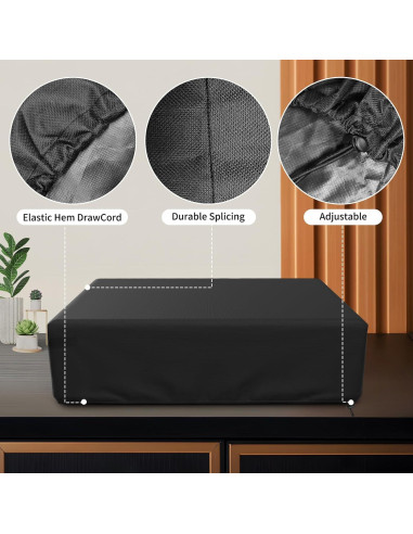 Cubierta de Polvo para Tocadiscos MUTUSHI 45.72x38.1cm Negra