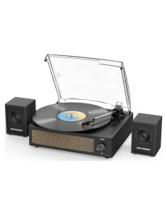 Reproductor de Vinilo WOCKODER R622 con Altavoces Externos