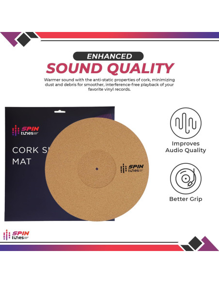 Alfombrilla de Tornamesa de Corcho SpinTunes 30.48 cm Antiestática