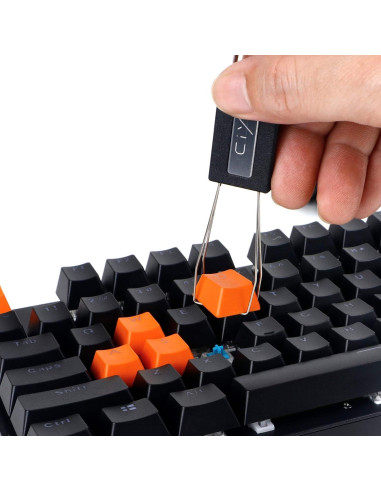 Extractor de Teclas Mecánico Acero Inoxidable + 2 Cepillos