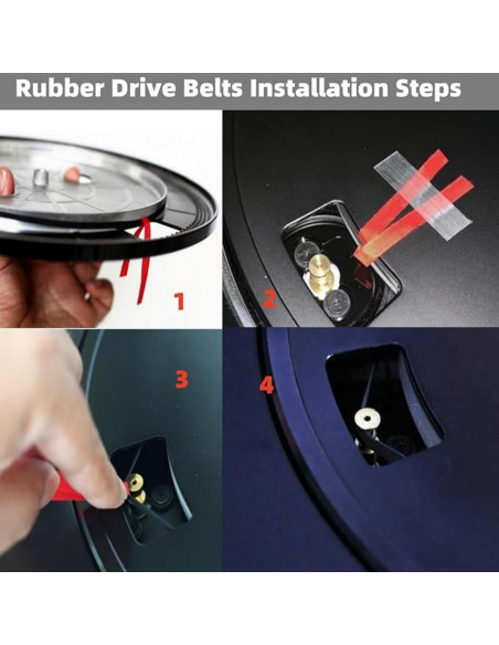 Correa de Reemplazo para Tocadiscos Sam&Johnny Pioneer PL-120 PL-201Z PL-202AZ