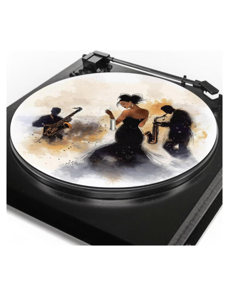 Alfombrilla para Tocadiscos Jazz Theme 30cm Antiestática