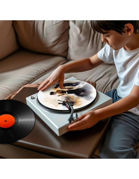 Alfombrilla para Tocadiscos Jazz Theme 30cm Antiestática