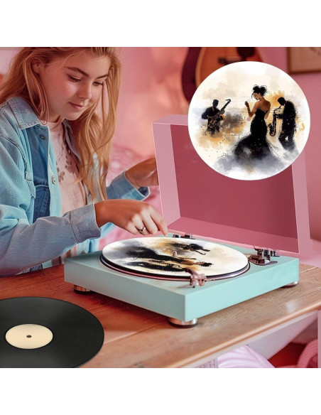 Alfombrilla para Tocadiscos Jazz Theme 30cm Antiestática