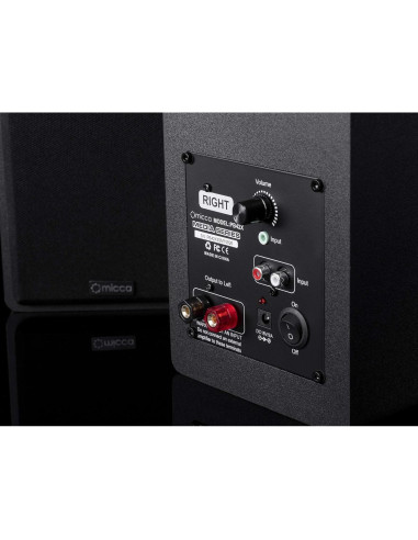 Micca PB42X Altavoces Activos 30W, Monitores de Estudio Negro