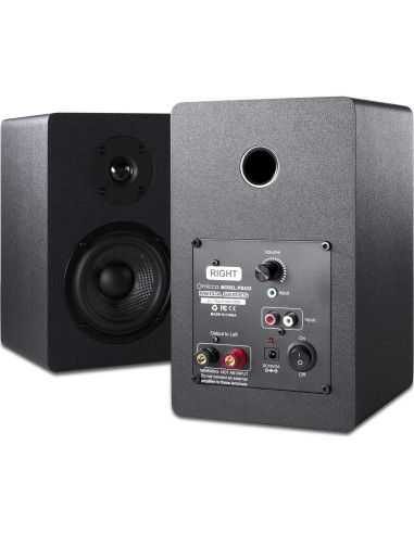 Micca PB42X Altavoces Activos 30W, Monitores de Estudio Negro