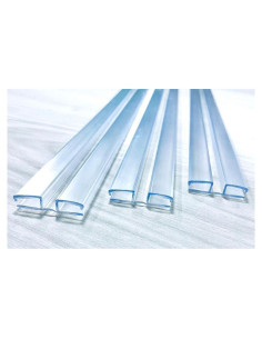 Bisagra de PVC transparente 24" para paneles de acrílico - 3 unidades