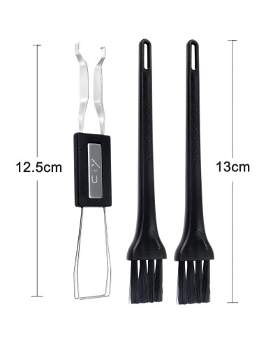 Extractor de Teclas Mecánico Acero Inoxidable + 2 Cepillos
