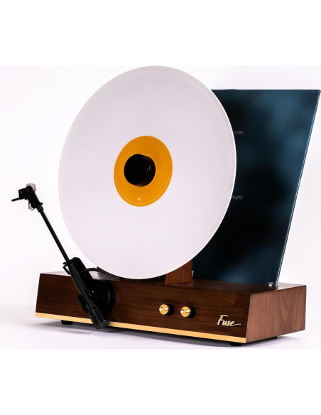 Reproductor de Vinilo Vertical Fuse GLD - Detalles en Oro, 50W