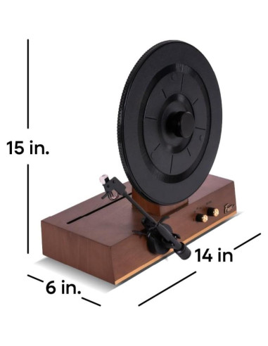 Reproductor de Vinilo Vertical Fuse GLD - Detalles en Oro, 50W