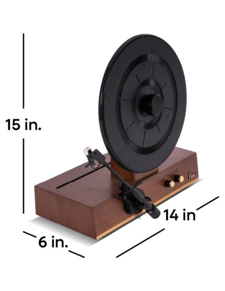 Reproductor de Vinilo Vertical Fuse GLD - Detalles en Oro, 50W