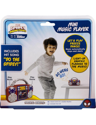 Reproductor de Música Juguete eKids Spidey 18.2x5.1x13.7cm