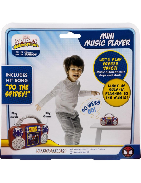 Reproductor de Música Juguete eKids Spidey 18.2x5.1x13.7cm