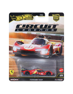 Hot Wheels Premium Ferrari 499P 1:64 Metal con Neumáticos Real Riders