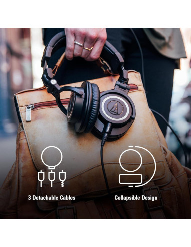 Auriculares de Monitoreo Profesional Audio-Technica ATH-M50x con Soporte