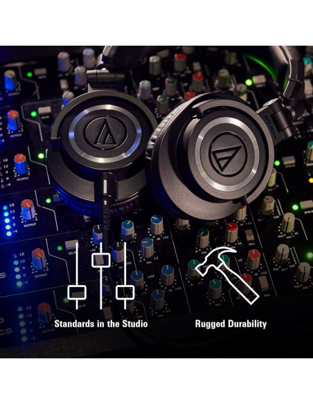 Auriculares de Monitoreo Profesional Audio-Technica ATH-M50x con Soporte