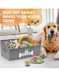 Cesta de Juguetes para Perros Mutiearo 50.8x27.9cm Gris 2