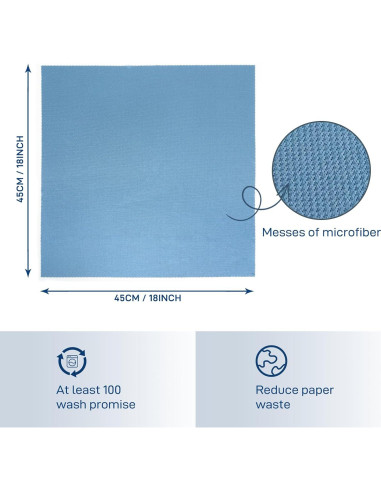 Paños de limpieza de microfibra YoulerTex 8 unidades 45x45 cm