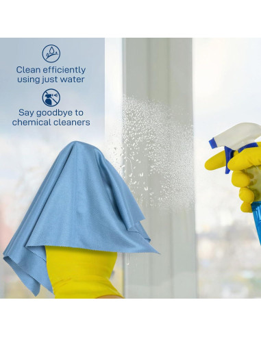 Paños de limpieza de microfibra YoulerTex 8 unidades 45x45 cm