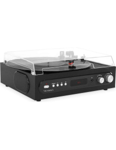 Tocadiscos Bluetooth Victrola VTA-65-BLK 3 Velocidades Negro 2