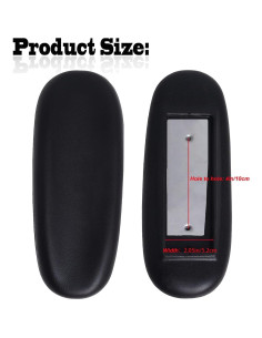 Reposabrazos de Silla de Oficina Ketofa - 2 Piezas Negro 10.16 cm 2