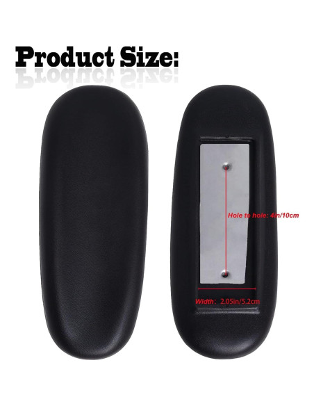 Reposabrazos de Silla de Oficina Ketofa - 2 Piezas Negro 10.16 cm
