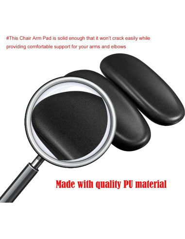 Reposabrazos de Silla de Oficina Ketofa - 2 Piezas Negro 10.16 cm