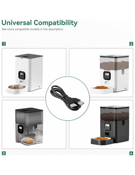 Cable de Alimentación USB FITE ON para Comederos Automáticos VOLUAS