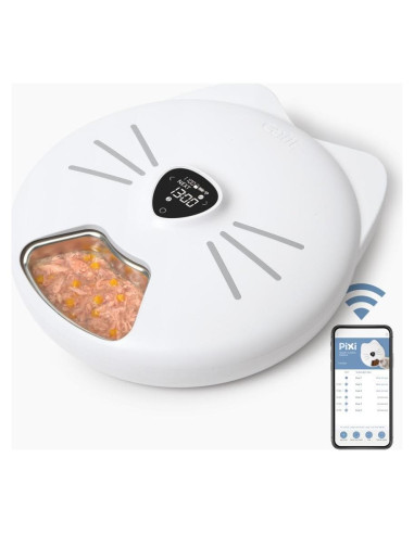 Alimentador Automático Catit PIXI 6-Comidas Acero Inoxidable