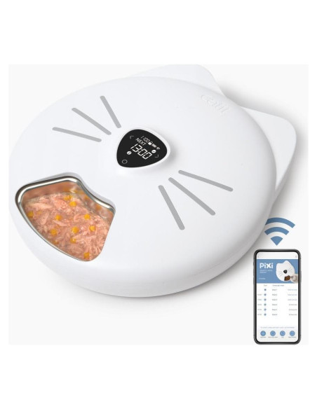 Alimentador Automático Catit PIXI 6-Comidas Acero Inoxidable