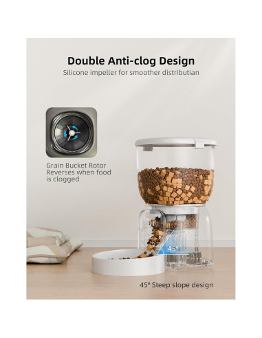 Dispensador Automático de Comida para Gatos LAMPICK 4L 6 Comidas