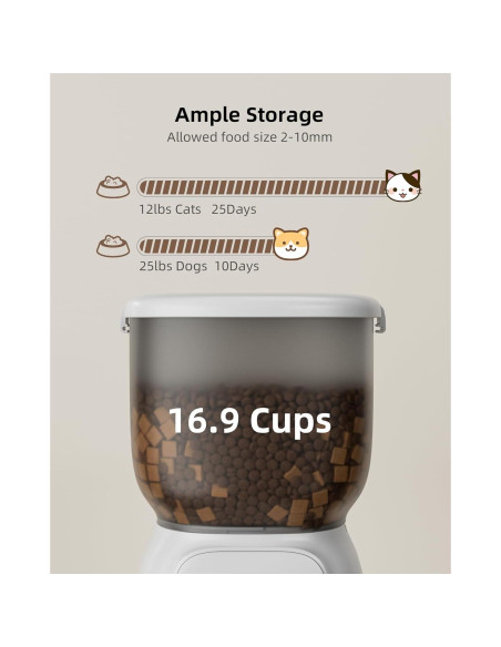 Dispensador Automático de Comida para Gatos LAMPICK 4L 6 Comidas