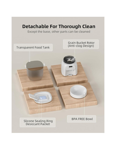 Dispensador Automático de Comida para Gatos LAMPICK 4L 6 Comidas