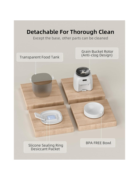 Dispensador Automático de Comida para Gatos LAMPICK 4L 6 Comidas