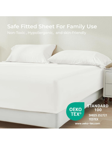 Juego de Sábana Ajustable Gokotta Individual Rayón Bambú 15cm