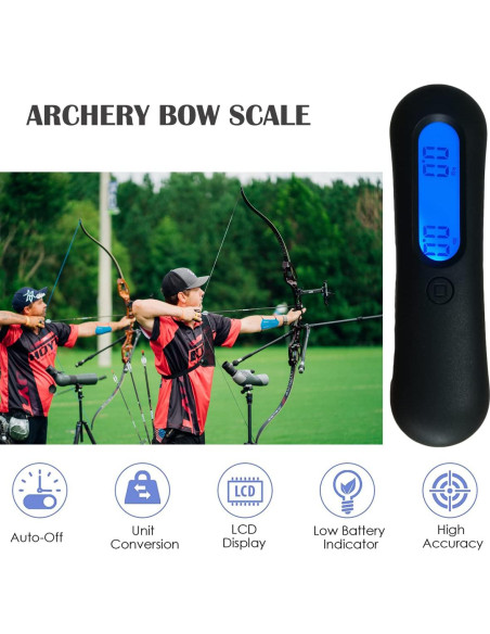 Báscula Digital de Arquería NATUMER 50kg Pantalla LCD Negra