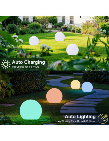 Luz de Bola Solar Shumi 30.48cm LED RGB Control Remoto