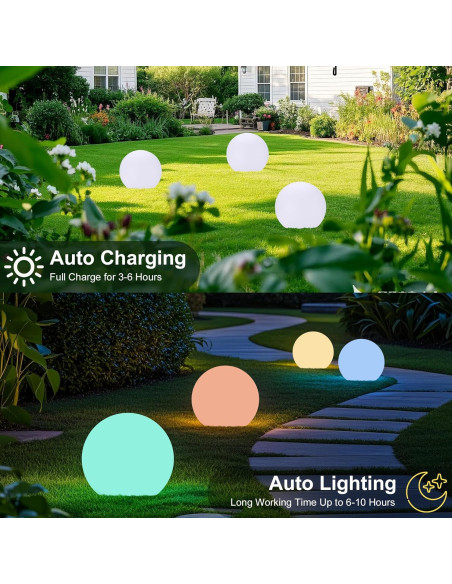 Luz de Bola Solar Shumi 30.48cm LED RGB Control Remoto