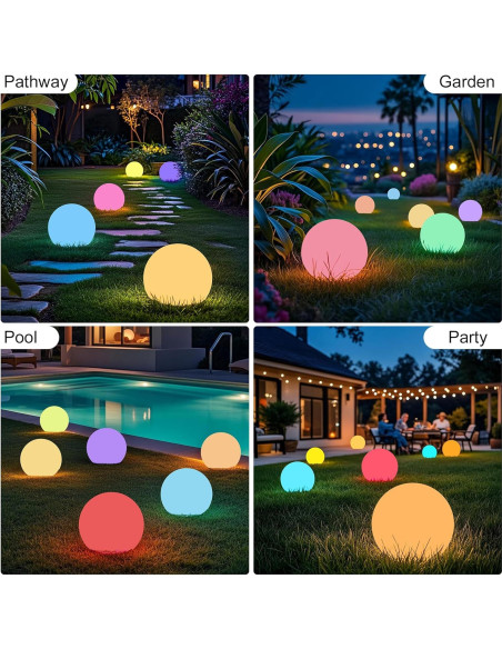 Luz de Bola Solar Shumi 30.48cm LED RGB Control Remoto