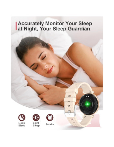 Reloj Inteligente Fitoncloud E01 Rosa 1.19" AMOLED Salud Mujer