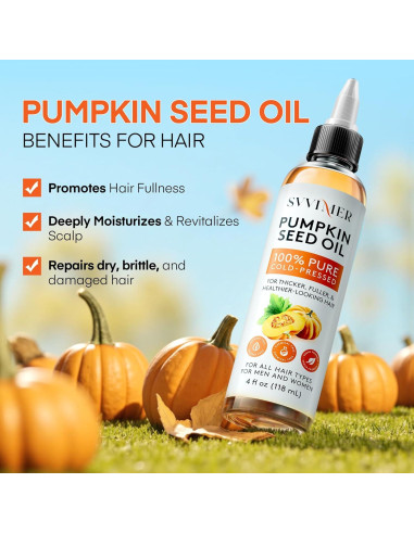 Aceite de Semilla de Calabaza Svvimer 118 ml Orgánico para Cabello
