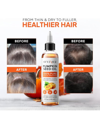 Aceite de Semilla de Calabaza Svvimer 118 ml Orgánico para Cabello