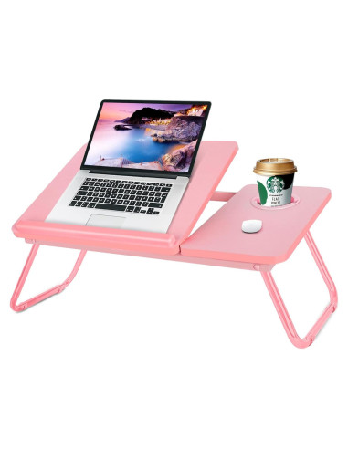 Escritorio Plegable para Laptop EYdoter Rosa Caramelo 55.88x33.02cm