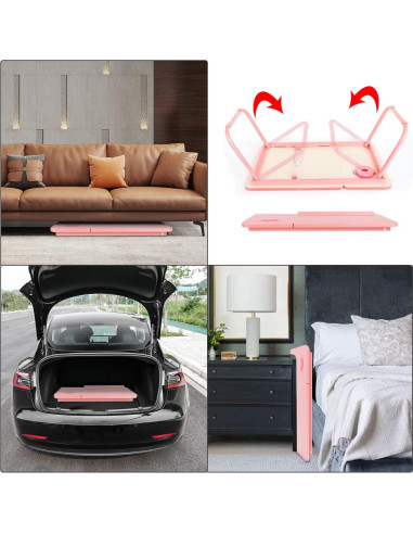 Escritorio Plegable para Laptop EYdoter Rosa Caramelo 55.88x33.02cm