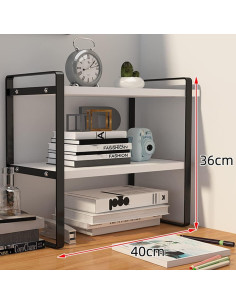 Estante Organizador de Escritorio SIDIANBAN 2 Niveles Negro 2