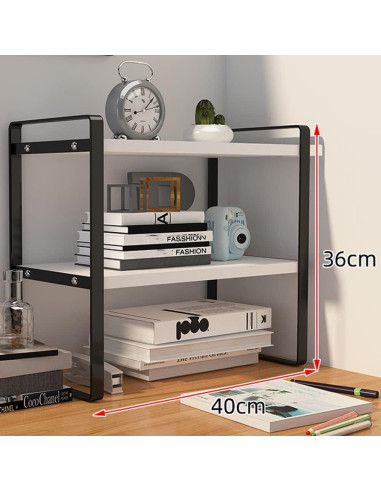Estante Organizador de Escritorio SIDIANBAN 2 Niveles Negro